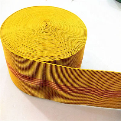 China 70mm de Gele Singelband van de Kleuren Elastische Stoffering voor de Verlenging van Bankstoel 20%-30% leverancier