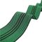 50mm Elastische de Singelband Groene Kleur van de Breedtepp Bank met 3 Zwarte Lijnen leverancier