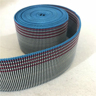 China 50mm Bluepolyester elastische die singelband door Chinese rubber goede veerkracht wordt gemaakt leverancier