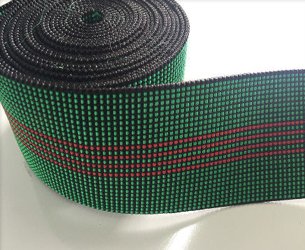 50mm Groene van het de Singelband Sterke Elastische Huis van de Kleurentrampoline Textiel 50g/M leverancier