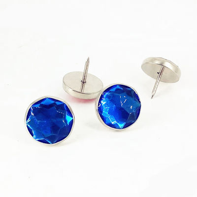 De duurzame Diamantstoffering knoopt Roze en Blauwe Kleurengrootte 25mm Gecombineerde dicht Knoop leverancier